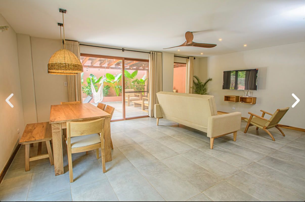 Sala y comedor de la villa