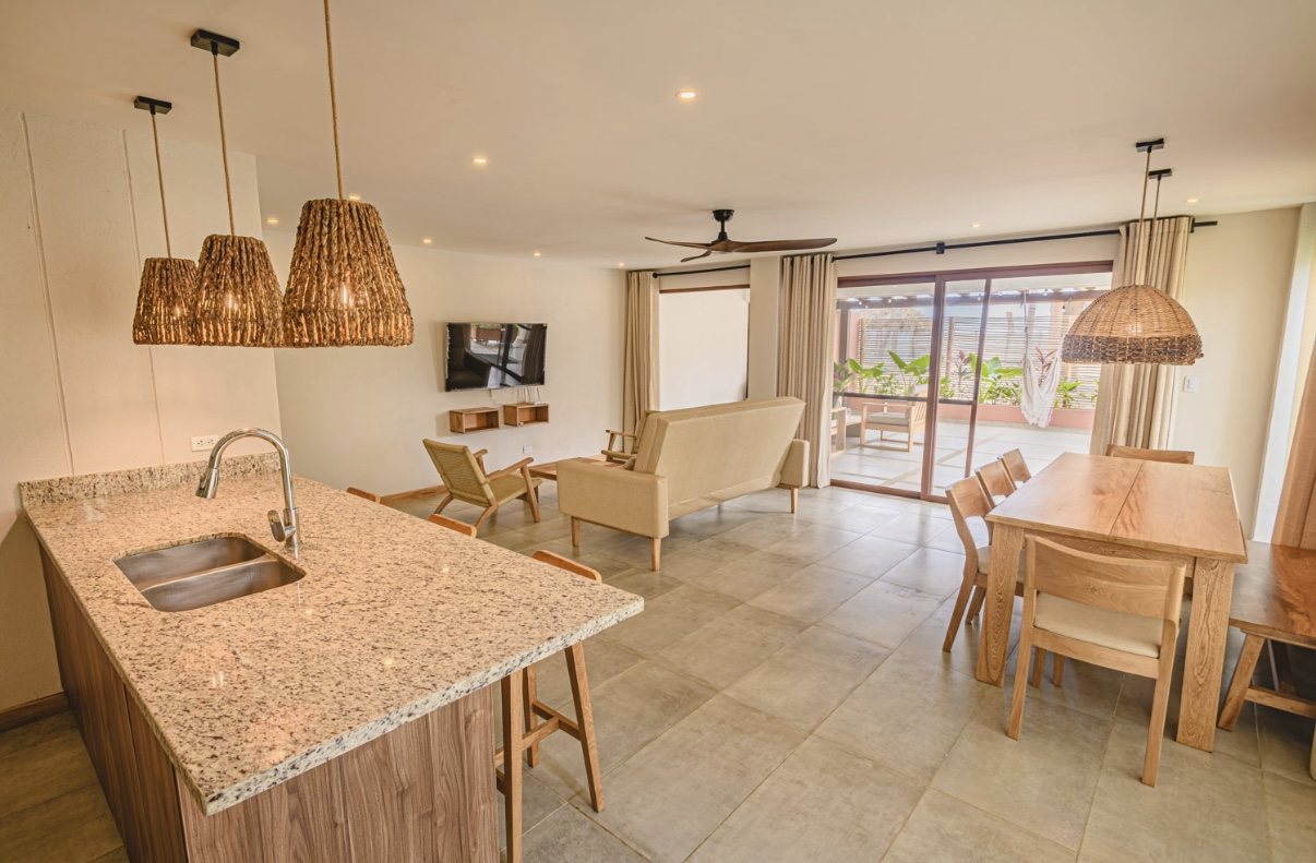 Cocina y comedor de la villa